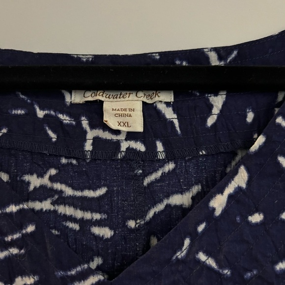 Navy dye print maxi/midi dress - Picture 3 of 3